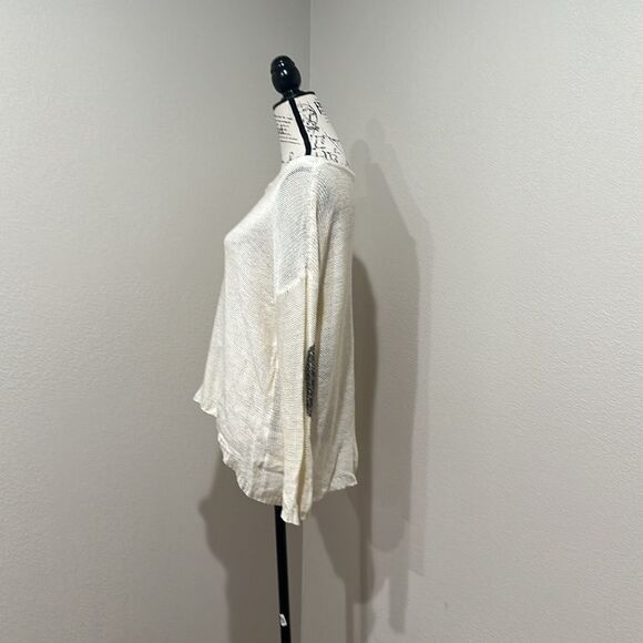 Tobi Cream Sweater with Elbow Detail - Picture 3 of 12